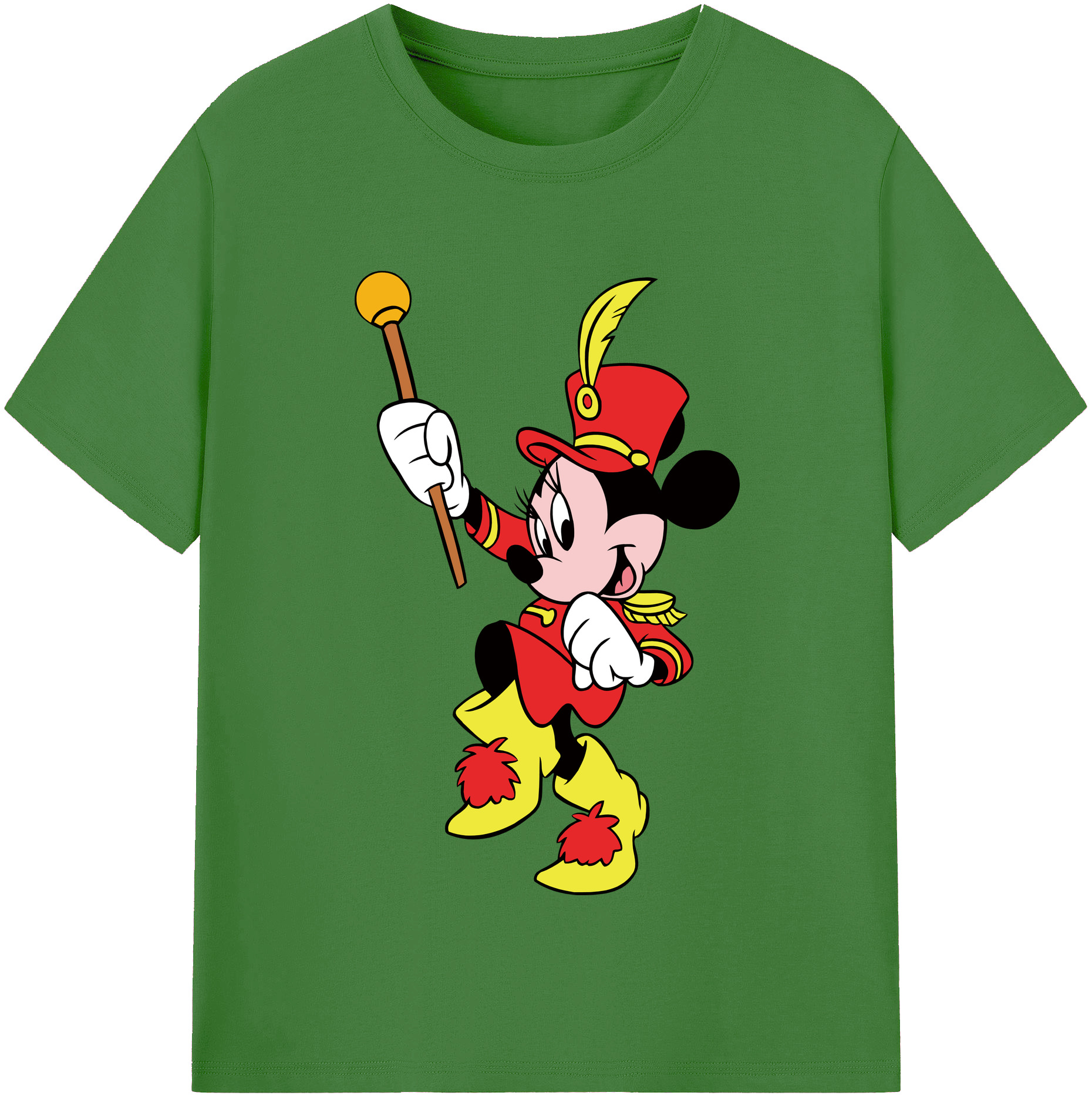（画像用） ミッキーマウス Mickey Mouse レディースカジュアルプリントTシャツ（綿100％）